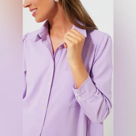 NWT TUCKERNUCK Lilac Crepe Callahan Shirt Dress Sz XXL