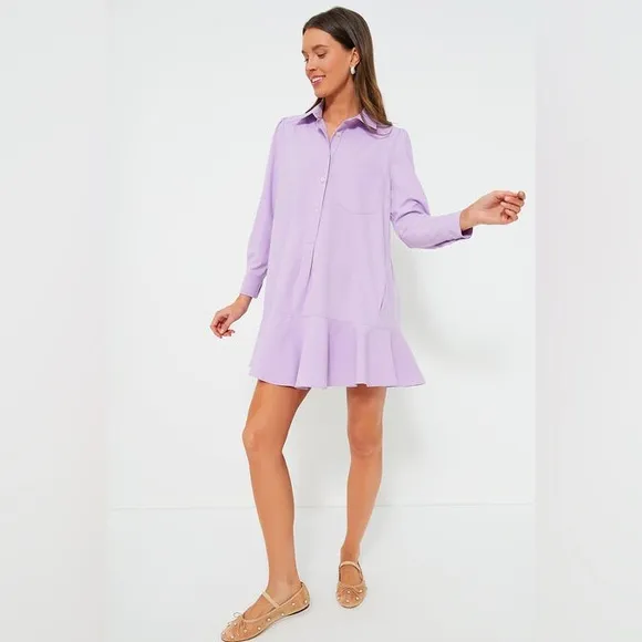 NWT TUCKERNUCK Lilac Crepe Callahan Shirt Dress Sz XXL