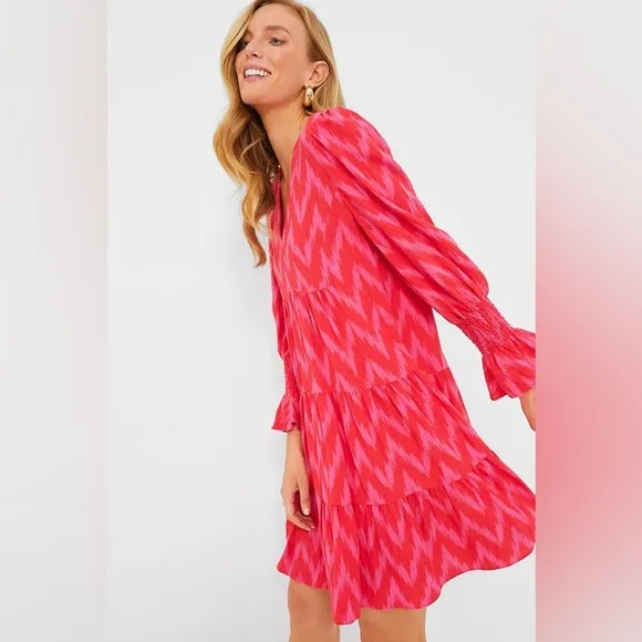 NWT Tuckernuck POMANDER PLACE Hot Pink Ikat Kenzo Dress 💕