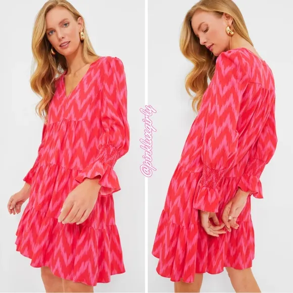 NWT Tuckernuck POMANDER PLACE Hot Pink Ikat Kenzo Dress 💕