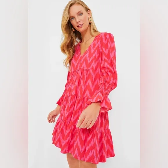 NWT Tuckernuck POMANDER PLACE Hot Pink Ikat Kenzo Dress 💕
