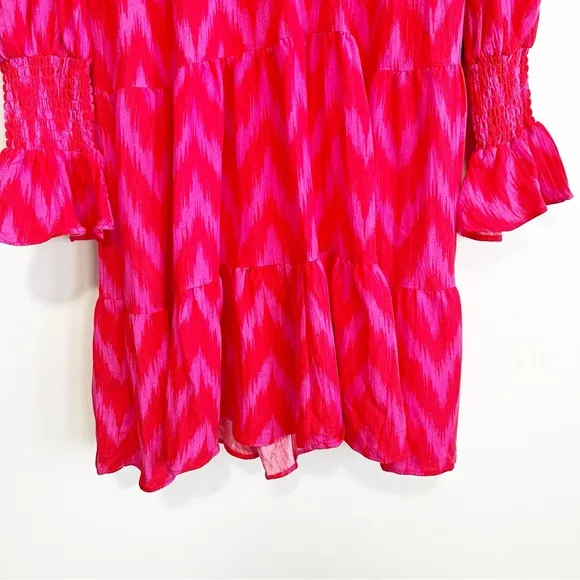 NWT Tuckernuck Pomander Place Kenzo Ikat Dress Pink Size Medium