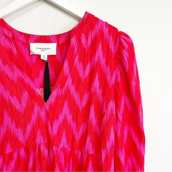 NWT Tuckernuck Pomander Place Kenzo Ikat Dress Pink Size Medium