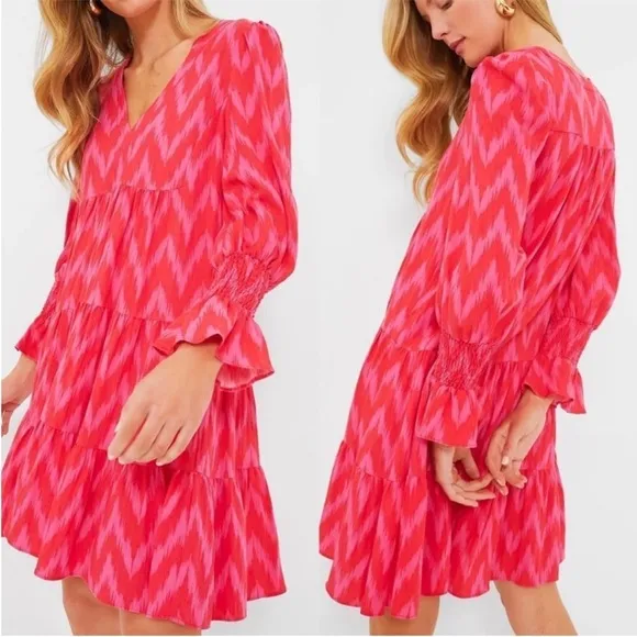 NWT Tuckernuck Pomander Place Kenzo Ikat Dress Pink Size Medium