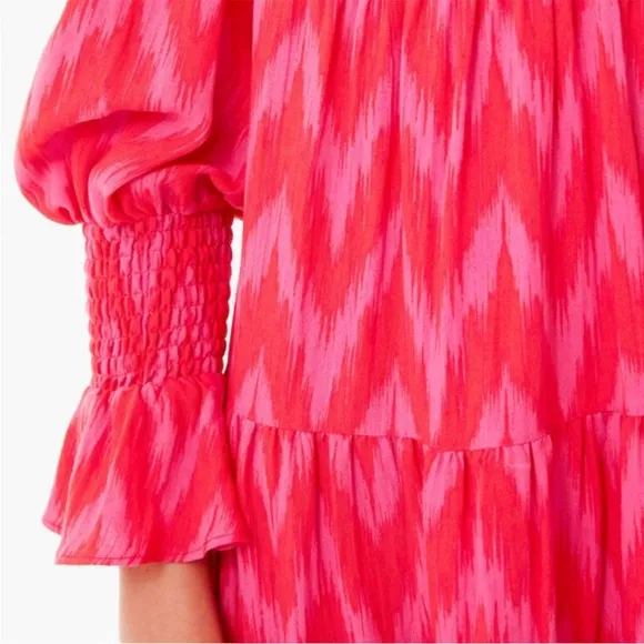 NWT Tuckernuck Pomander Place Kenzo Ikat Dress Pink Size Medium