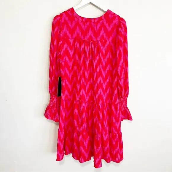 NWT Tuckernuck Pomander Place Kenzo Ikat Dress Pink Size Medium