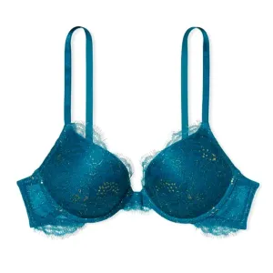 NWT Victoria’s Secret Very Sexy Lace Shimmer Push Up Bra in Teal