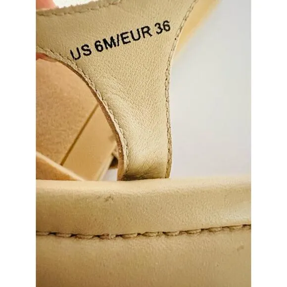 NWT Vince Sandals Thong Deana Square Toe Strappy Flat Minimalist Neutral Beige 6