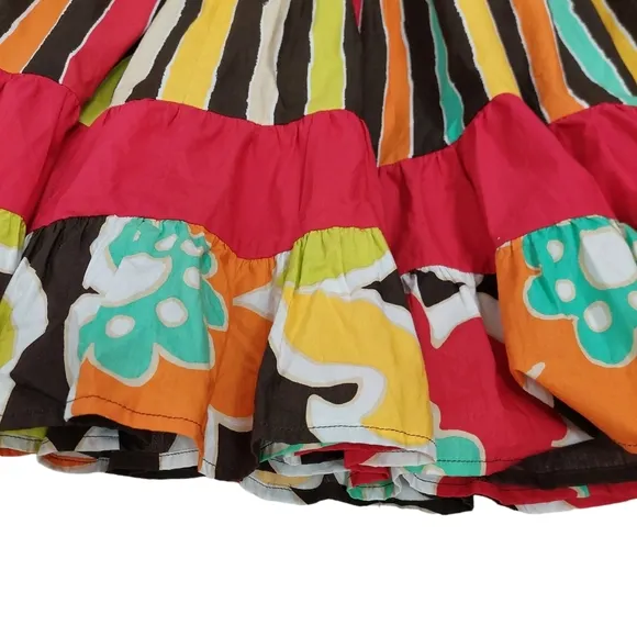 Oilily Floral Bohemian Maxi Cotton Skirt