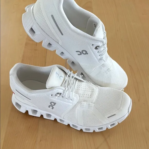 On Cloud 5 Running White Athletic Sneakers