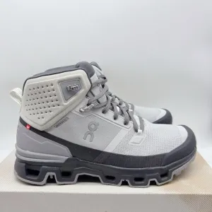 On Cloud Cloudrock 2 Waterproof Lace Up Hiking Boots Glacier Gray Womens US 9.5