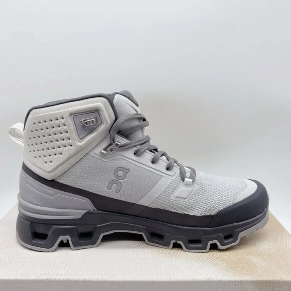On Cloud Cloudrock 2 Waterproof Lace Up Hiking Boots Glacier Gray Womens US 9.5