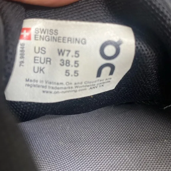 On Cloud Running Sneakers Size 7.5