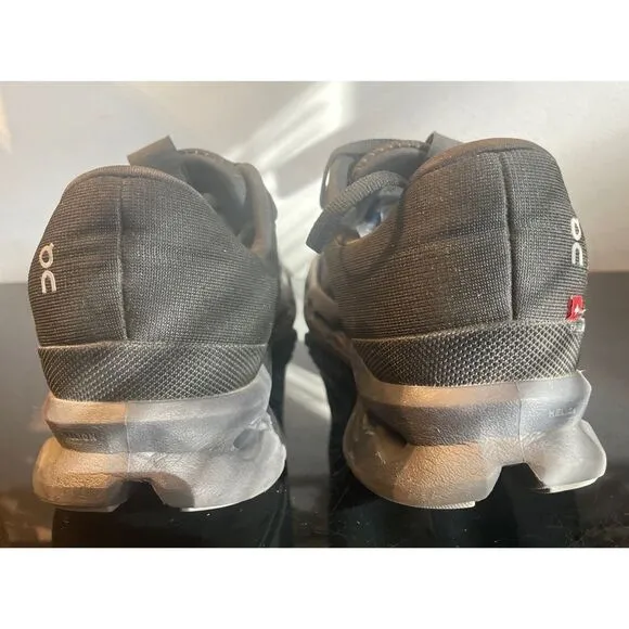 On Cloudsurfer Men’s Running Sneakers Black/Gray Size 11.5 Medium Front Laces