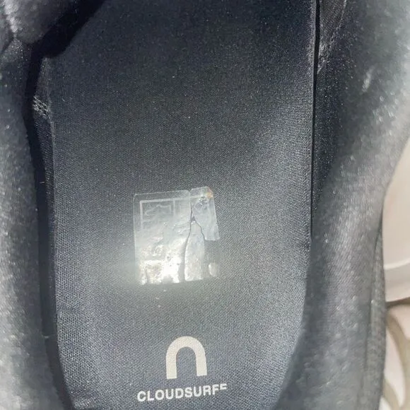 On Cloudsurfer Men’s Running Sneakers Black/Gray Size 11.5 Medium Front Laces