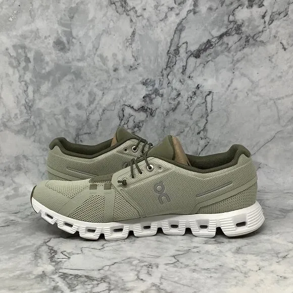 On Mens 9.5 Chalk Grove Cloud 5 Athletic Running Sneakers Shoes Lace Up P2-27