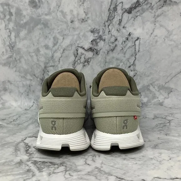 On Mens 9.5 Chalk Grove Cloud 5 Athletic Running Sneakers Shoes Lace Up P2-27