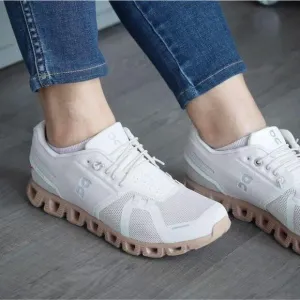 On Womens 5 Sand Rose Brown Cloud 5 Athletic Running Sneakers Shoes