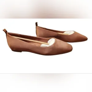 Open Edit Tan Mocha Flats , Size 6, New With Box