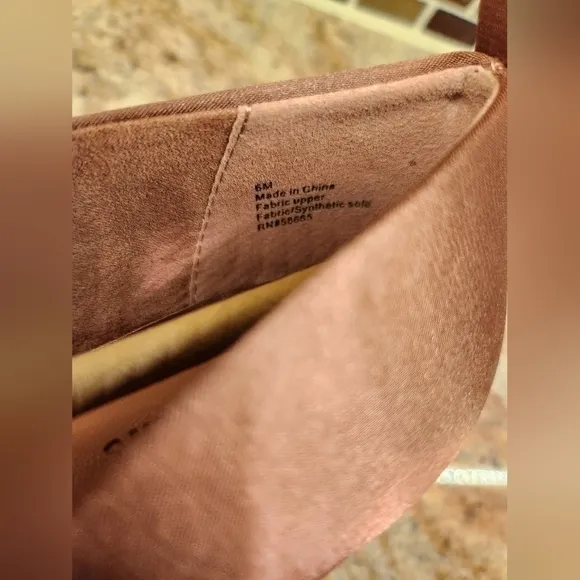 Open Edit Tan Mocha Flats , Size 6, New With Box
