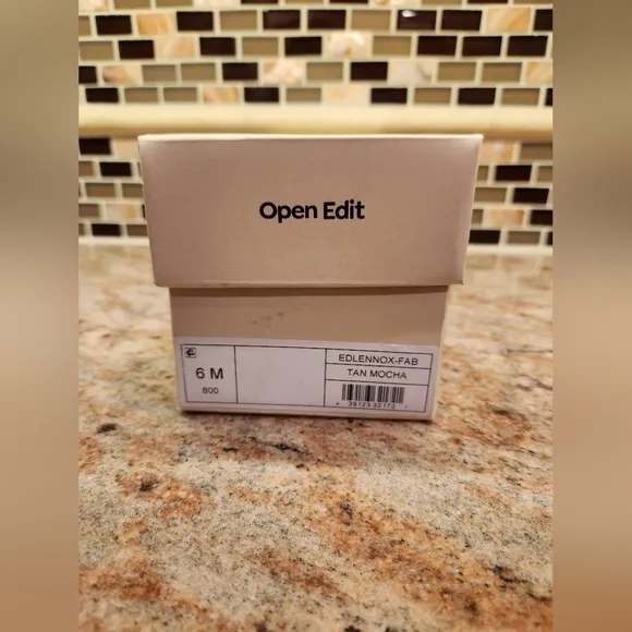 Open Edit Tan Mocha Flats , Size 6, New With Box