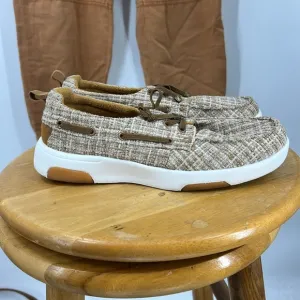 Ortho comfoot tan and white plaid comfort loafer 8/38