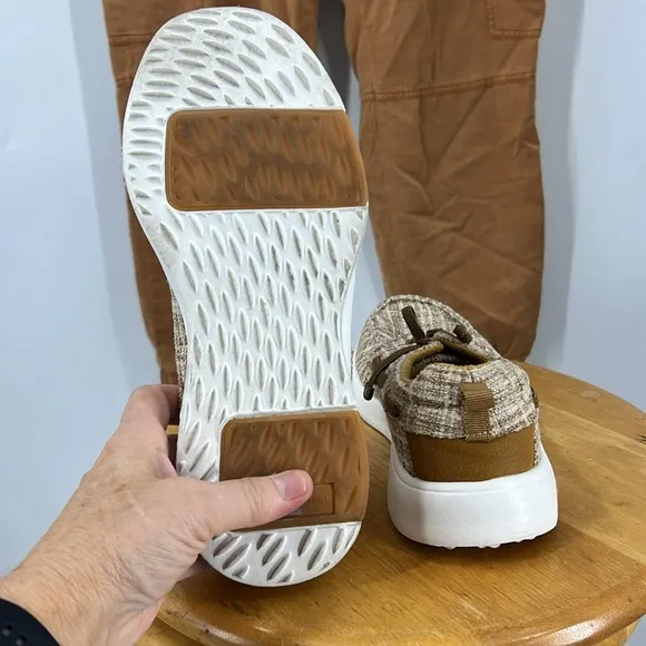 Ortho comfoot tan and white plaid comfort loafer 8/38