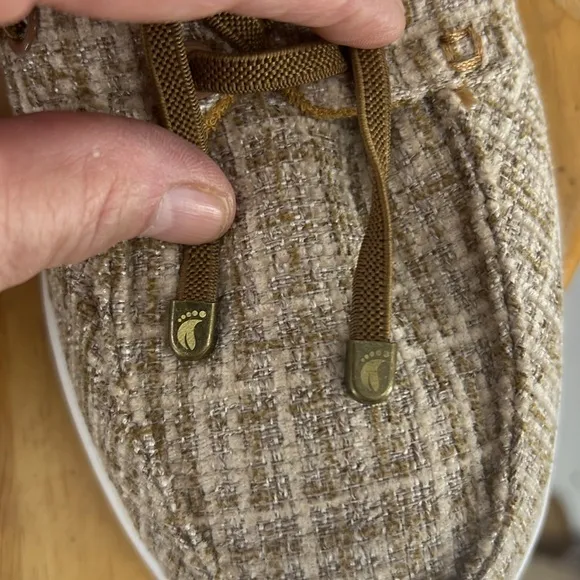 Ortho comfoot tan and white plaid comfort loafer 8/38