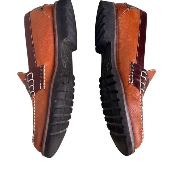 Orvis Two Toned Leather Men’s 10.5 Loafers Dress Shoes Slip On