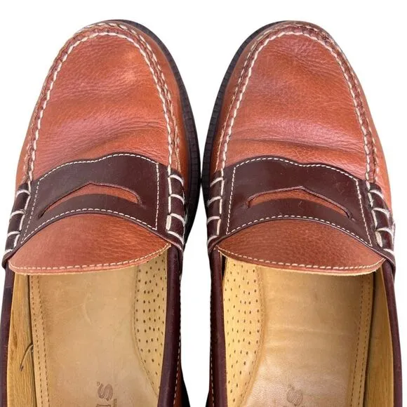Orvis Two Toned Leather Men’s 10.5 Loafers Dress Shoes Slip On