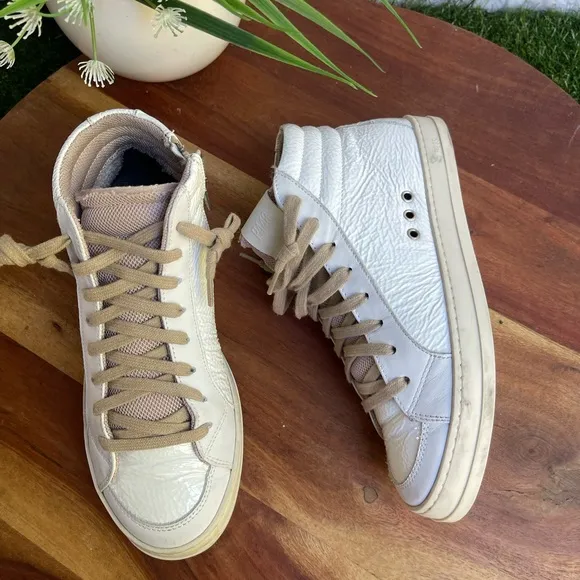 P448 high top white patent leather sneakers Medusa color size 35 US 5