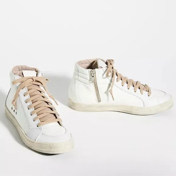 P448 high top white patent leather sneakers Medusa color size 35 US 5