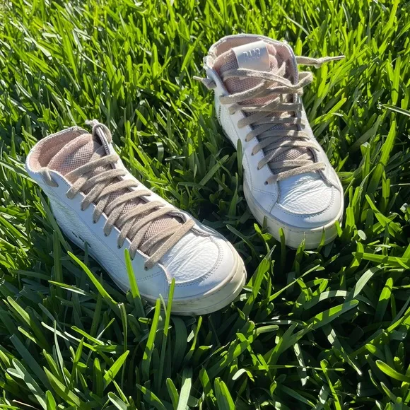 P448 high top white patent leather sneakers Medusa color size 35 US 5