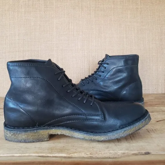 Palladium PLDM Palamos Black Leather Chukka Ankle Boot Sz 10.5 Made In Portugal