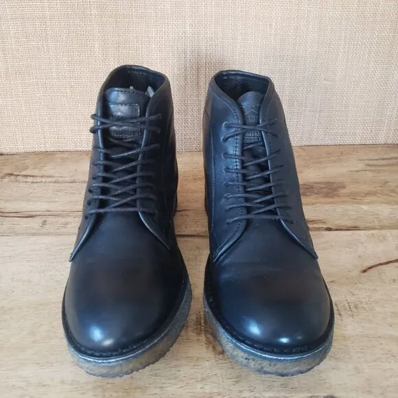 Palladium PLDM Palamos Black Leather Chukka Ankle Boot Sz 10.5 Made In Portugal