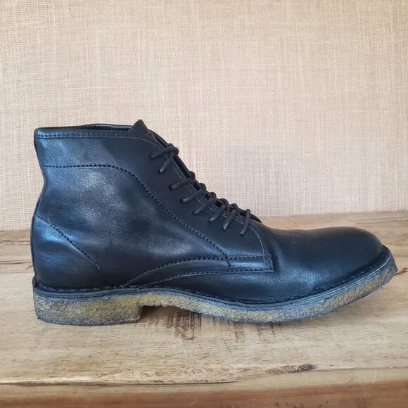 Palladium PLDM Palamos Black Leather Chukka Ankle Boot Sz 10.5 Made In Portugal
