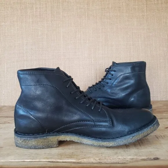 Palladium PLDM Palamos Black Leather Chukka Ankle Boot Sz 10.5 Made In Portugal