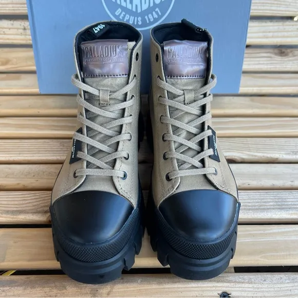 Palladium Revolt HI TX Boots Women’s Size 8 Olive Green | NWT