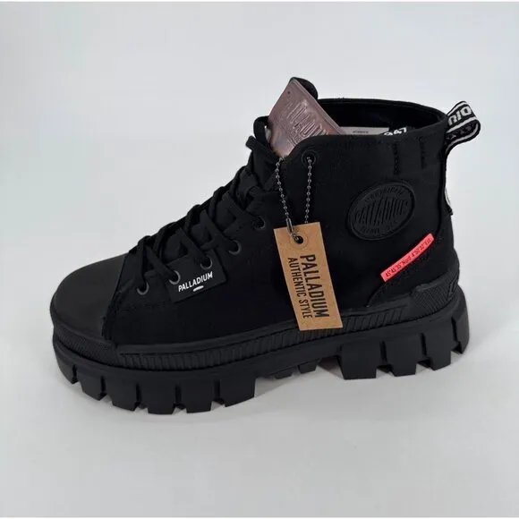 Palladium Revolt Hi TX Womens  Ankle Boot Black Size 9 Chunky New Lace Up