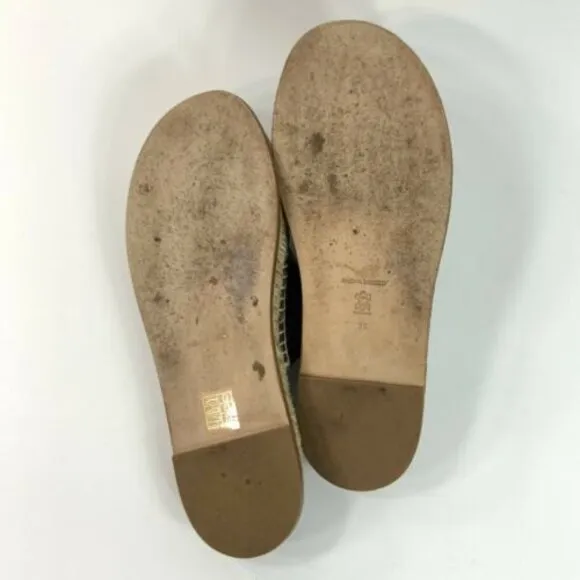 Paloma Barceló Size 38 US 7.5 Brown All Leather Espadrille Flats Spain