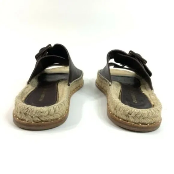 Paloma Barceló Size 38 US 7.5 Brown All Leather Espadrille Flats Spain