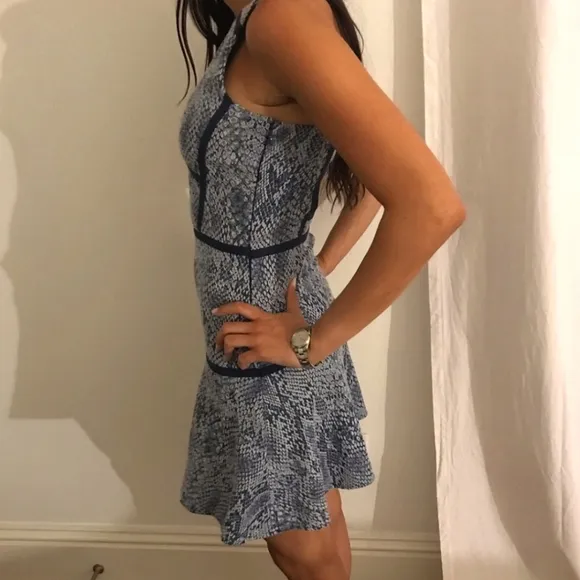 Parker Yonkers Python Snake Print Sleeveless Mini Dress