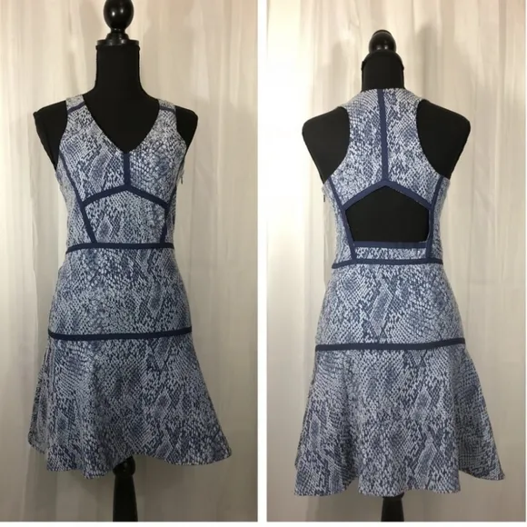 Parker Yonkers Python Snake Print Sleeveless Mini Dress