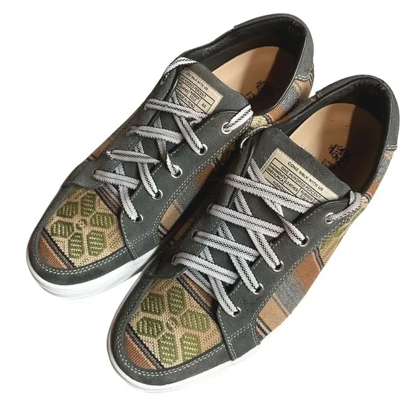 PASSERI Men's Artesano de Flores Olive Sneakers Woven Size 44 Casual Comfort