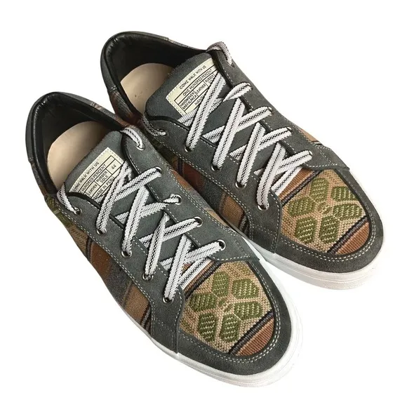 PASSERI Men's Artesano de Flores Olive Sneakers Woven Size 44 Casual Comfort