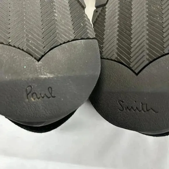 Paul Smith Size 8 Sueded Men’s Sneakers Black Trainers Retro