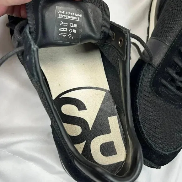Paul Smith Size 8 Sueded Men’s Sneakers Black Trainers Retro