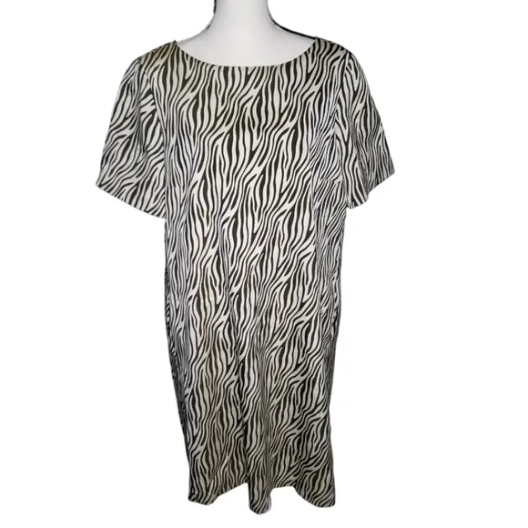 Paule Ka Paris Zebra-print Jacquard Mini Dress Size 46 / 14