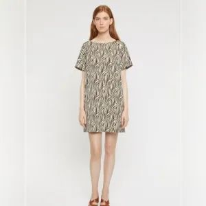 Paule Ka Paris Zebra-print Jacquard Mini Dress Size 46 / 14