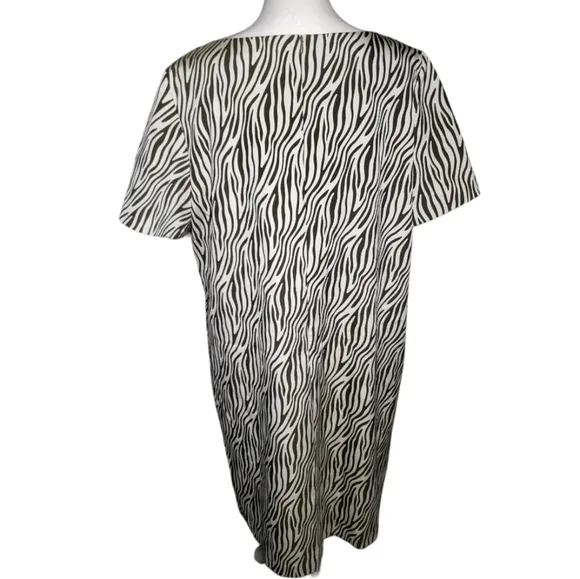 Paule Ka Paris Zebra-print Jacquard Mini Dress Size 46 / 14